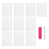 240 Piezas Almohadillas de Pegamento para Uñas, Hoja Adhesiva para Uñas Postizas, 10 Hojas de Pegatinas Transparentes Transpirables Súper Adhesivas de Doble Cara (Gel Jelly) para Manicura y Uñas Artificiales, Incluye Set de Manicura