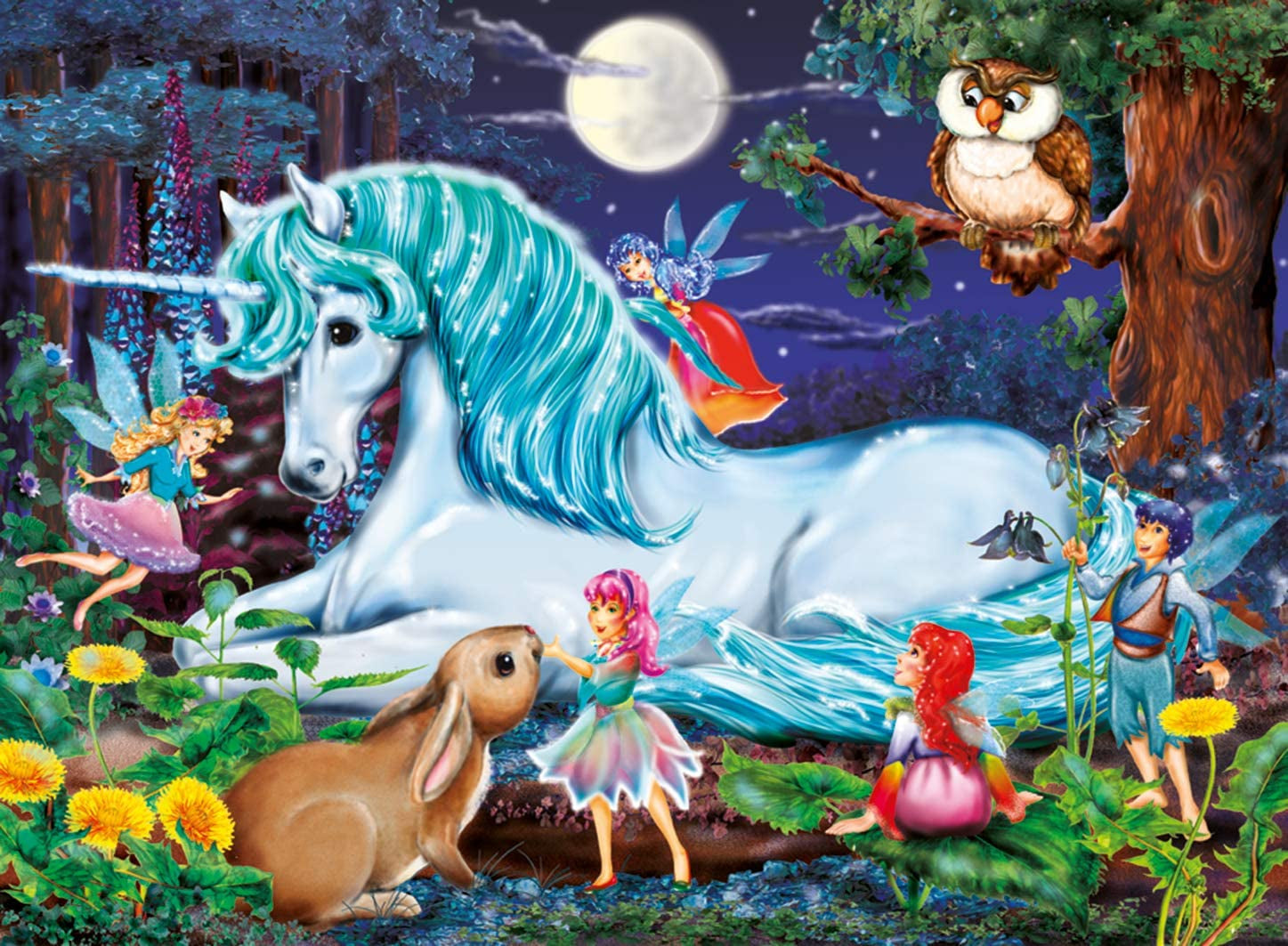 Puzzle Ravensburger para niños - 10793 En el bosque encantado - Puzzle de Unicornios para niños a partir de 6 años, con 100 piezas en formato XXL Puzzle Naty Shop