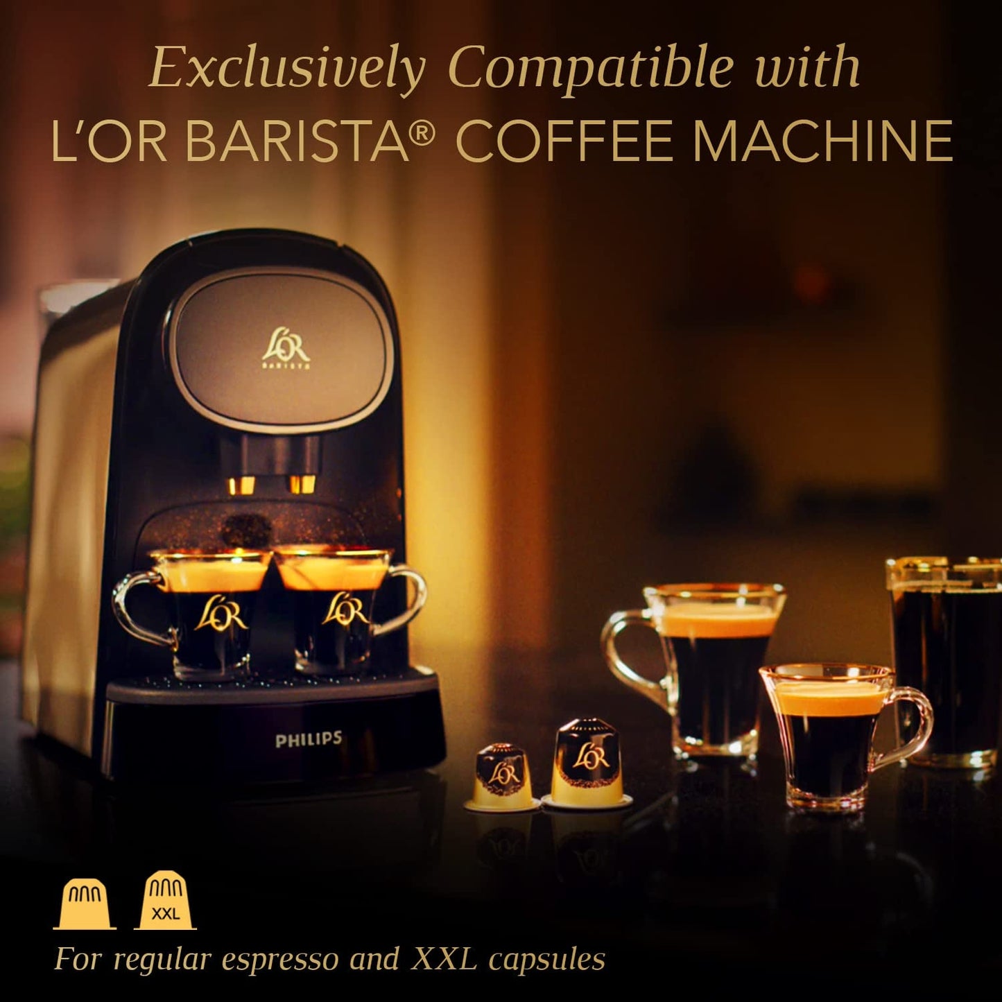 L'OR Barista Kaffeekapseln Ristretto, exclusivo para L'OR Barista Maschinen, paquete de 5, 5 x 10 Kapseln