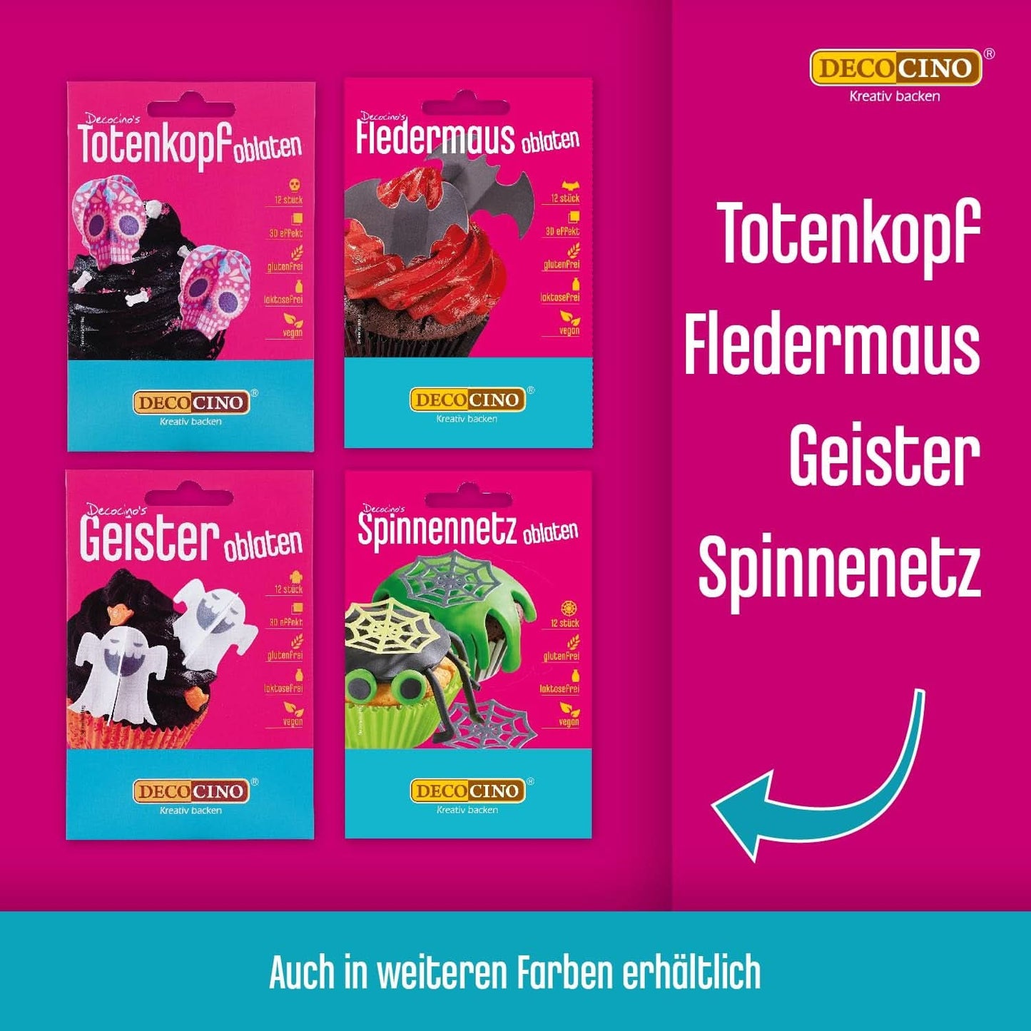Decocino Halloween Sprinkles, multicolor, 120 gramos Sprinkles Naty Shop