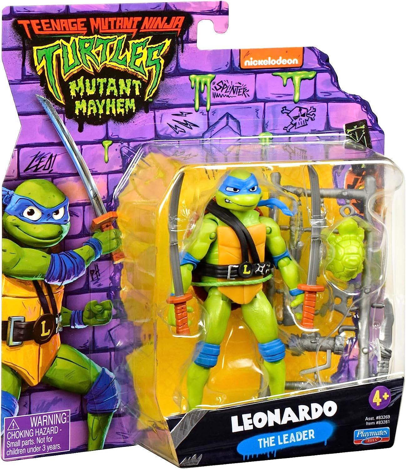 Tortugas NINJA MUTANTES ADOLESCENTES - Figura Leonardo Base Figuras de acción Naty Shop