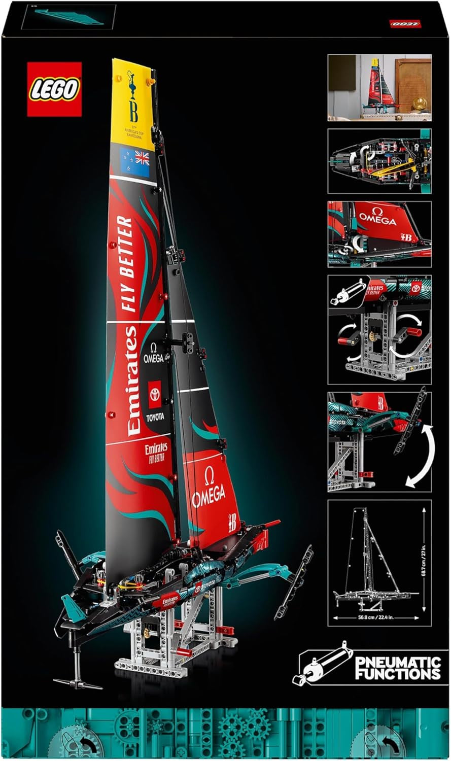 LEGO Technic Emirates Team New Zealand AC75 Racing Yacht Kit de construcción de velero para adultos Regalo para hombres y mujeres Actividad creativa y relajante 42174 Juegos de construcción Besuche den LEGO-Store