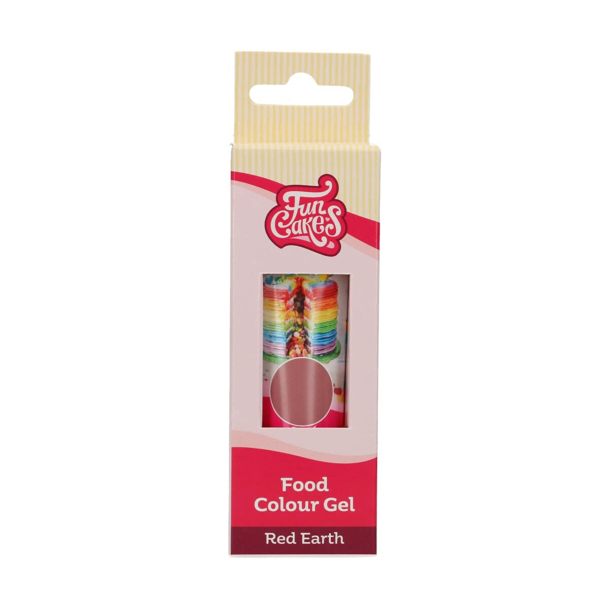 Funcakes Colorante Alimentario Tierra Roja Gel: Colorante alimentario altamente concentrado para masas, natas, fondant, mazapanes y repostería. Fácil dosificación. Una sola gota para crear colores vibrantes. Halal. 30 gramos.