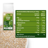 Salvado de avena ecológico Biocentral 1 kg | Paquete ventajoso | Fuente de proteína alta en fibra | Naturalmente vegano | De la agricultura de la UE | Bajo contenido de azúcar