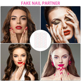 ® 100 Plantillas de Uñas y 1 Hoja de 24 Discos Adhesivos Transparentes para Uñas, Plantillas de Extensión de Uñas, Plantillas de Extensión de Uñas de Gel Autoadhesivas, Accesorios para Uñas Artificiales