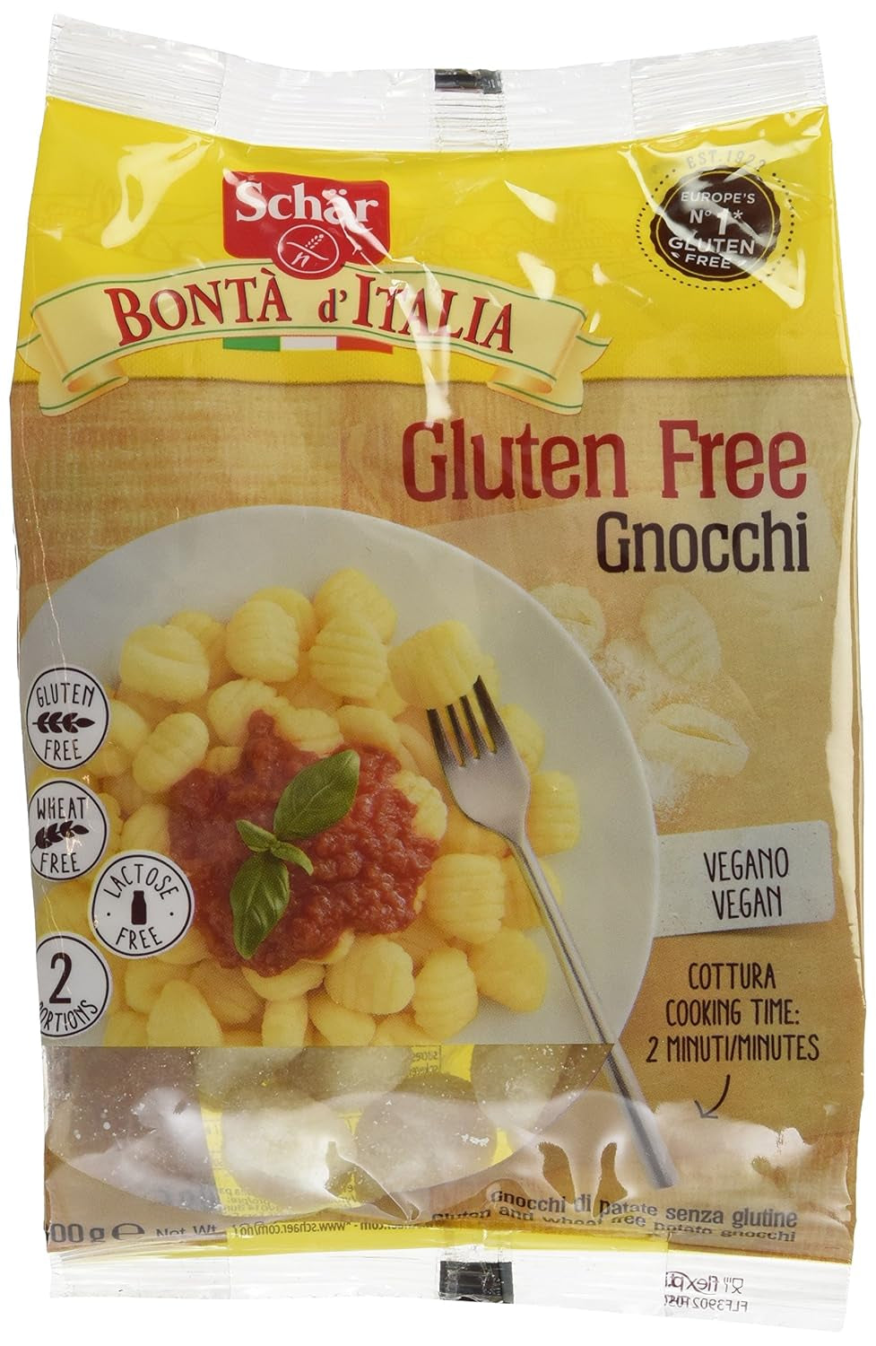 Ñoquis sin gluten, 300 g, paquete de 6