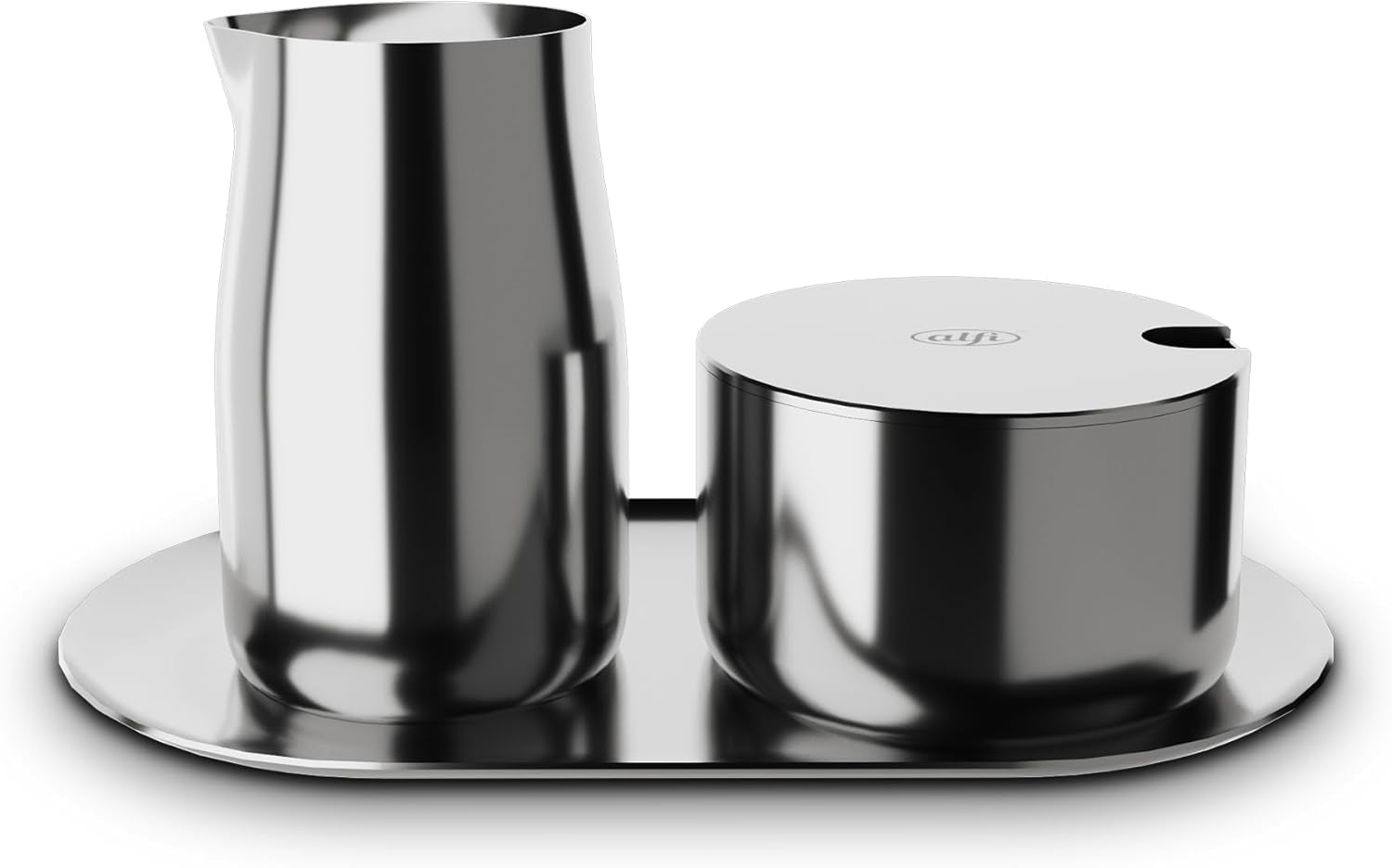 SET DE LECHE Y AZÚCAR Set de leche y azúcar de acero inoxidable pulido de alta calidad alfi, diseño elegante, apto para lavavajillas, duradero