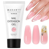 Makartt Poly Nail Extension Gel - Gel de extensión acrílico, gel fortalecedor de uñas, decoración de uñas, 50 ml (púrpura)