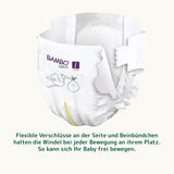 Pañales para bebé Bambo Nature, tamaño 1 (2-4 kg), caja mensual de 132 unidades | Pañales Premium con protección mejorada contra fugas | Máxima comodidad y libertad para los recién nacidos | Pañales testados dermatológicamente