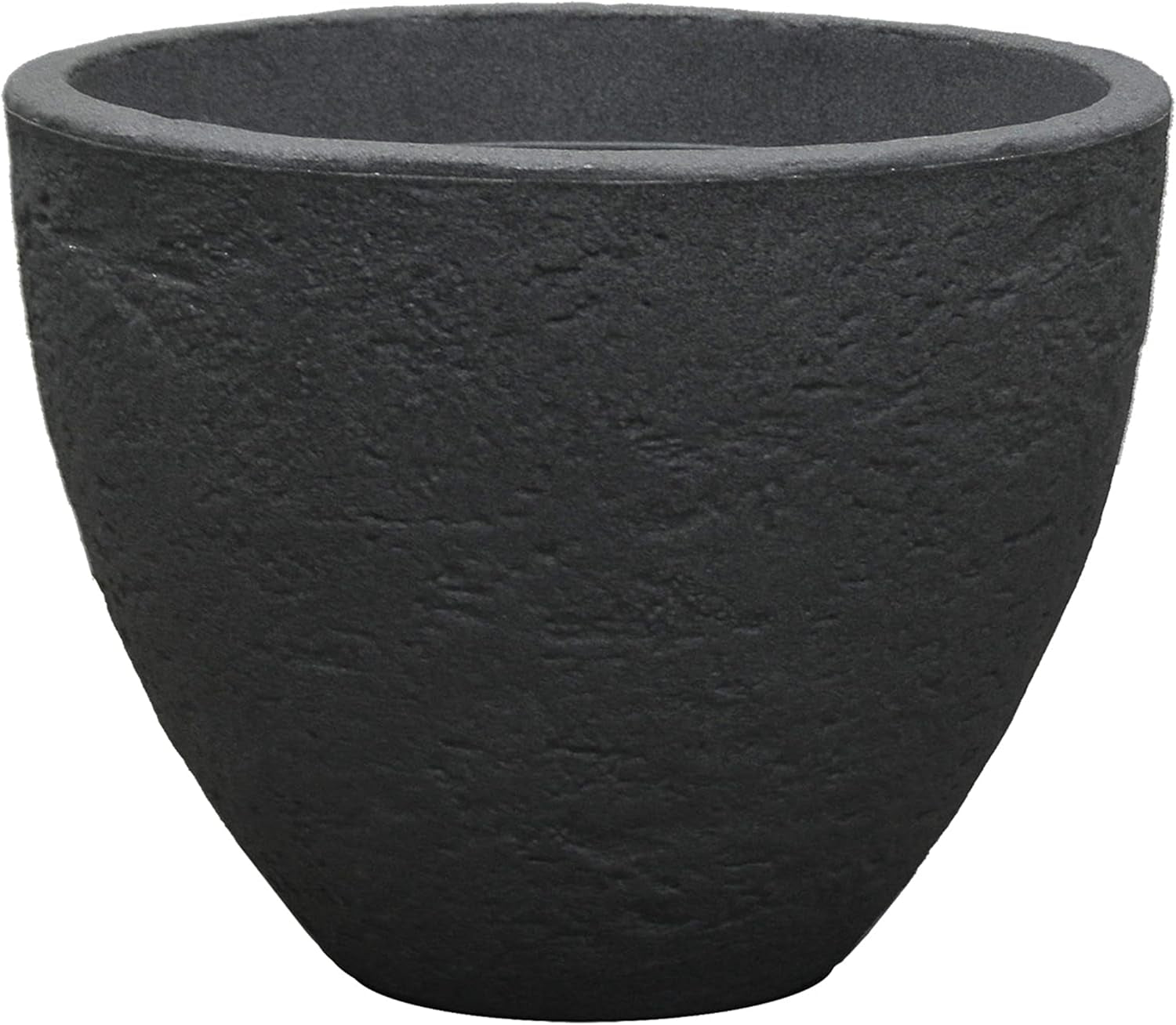 Maceta Dehner Stone, Ø 40 cm, altura aprox. 31 cm, plástico, antracita