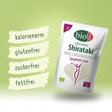 Bioasia Bio Shirataki Spaghetti – Nudeln aus aus Bio-Konjakmehl – ​​​​Mit niedrigem Kaloriengehalt – Zucker-, fett- und glutenfree (1 x 270 g)