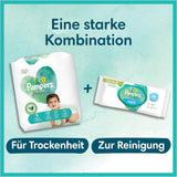 Pañales Pampers para bebé, tamaño 2 (4-8 kg), Harmony, caja de media luna, protección suave para la piel e ingredientes herbales, 240 unidades