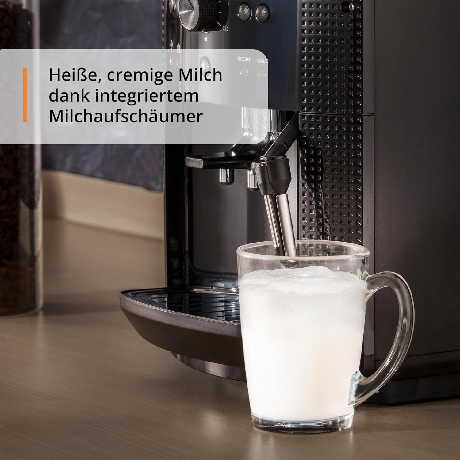 KRUPS Cafetera espresso automática Arabica Picto, diseño compacto, fácil de usar, control giratorio ajustable intuitivo, espumador de leche, función 2 tazas, cafetera espresso, negra, EA810870