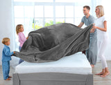 Utopia Ropa de cama Acogedora manta polar [228X228 cm, gris] Manta suave, ligera, cálida y esponjosa Manta cómoda y transpirable para cama, sofá, camas y mantas Besuche den Utopia Bedding-Store