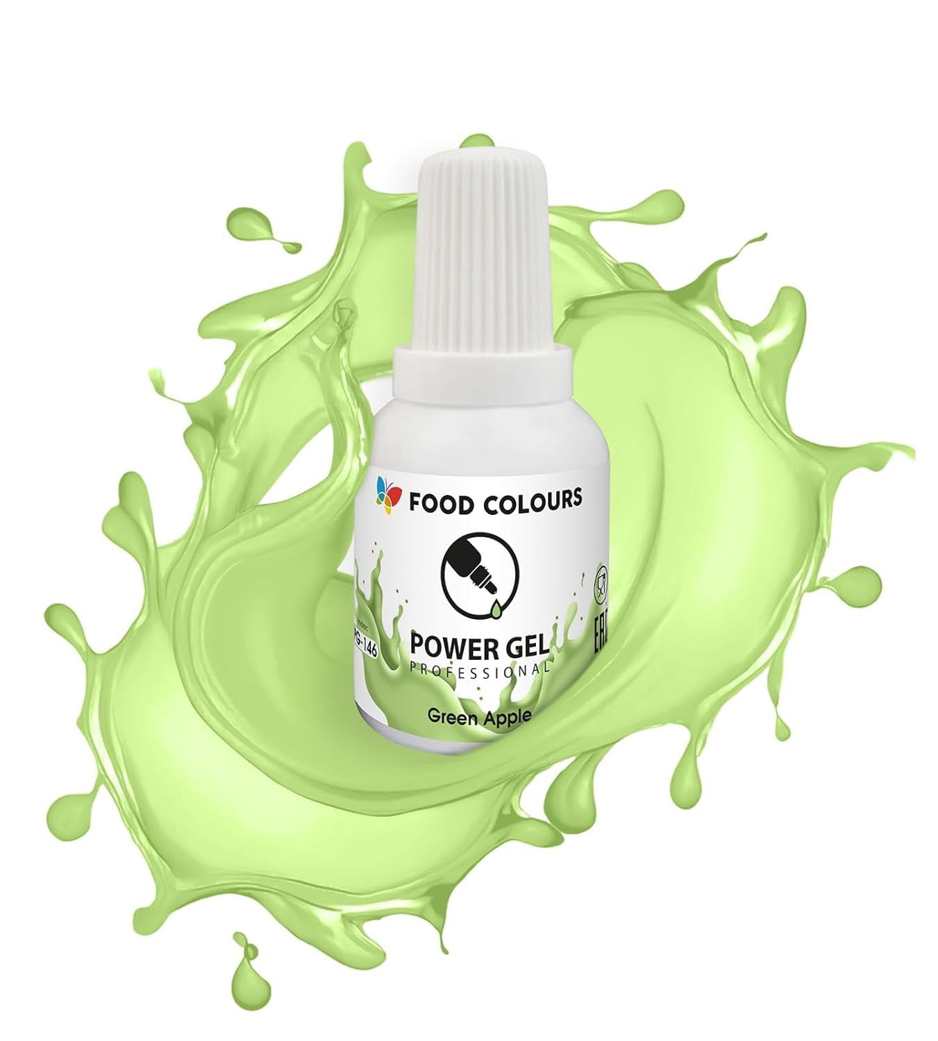 Colorante alimentario en gel, beige, color champán, 20 g. Colorante alimentario para una amplia gama de aplicaciones para decoración de tartas, tartas, natas, bizcochos, glaseado real, macarons.