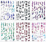 6 colores pegatinas de uñas de mármol bronceador pegatinas autoadhesivas plateadas pegatinas de uñas de mármol flor pegatinas de uñas de mármol 3D accesorios de diseño pegatinas de arte de uñas juego de pegatinas de uñas lámina de uñas