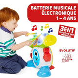 Chicco 00009820100000 Mi First Batería con Luces y Sonidos, 3 Modos de Juego Instrumento Musical con Batería para Niños, Multicolor, Grande Jucarii Bebe Naty Shop