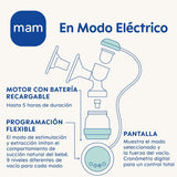 MAM Sacaleches eléctrico y manual 2 en 1, extracción directa del biberón o recipiente de almacenamiento, estimulación y extracción, pantalla digital Accesorios Alimentación y Lactancia Bebe Naty Shop