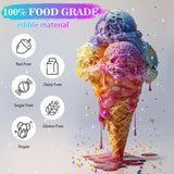 Purpurina comestible: colorante alimentario en polvo de 6 g para chocolate, fresa, muffins, pasteles y fondant (dorado)