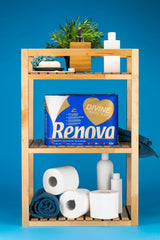 Renova Papel higiénico Renova Divine Perfection, 42 rollos, papel higiénico premium, 4 capas, ultra suave, extrafuerte, grueso, suave y absorbente, papel certificado Fsc, 4400G