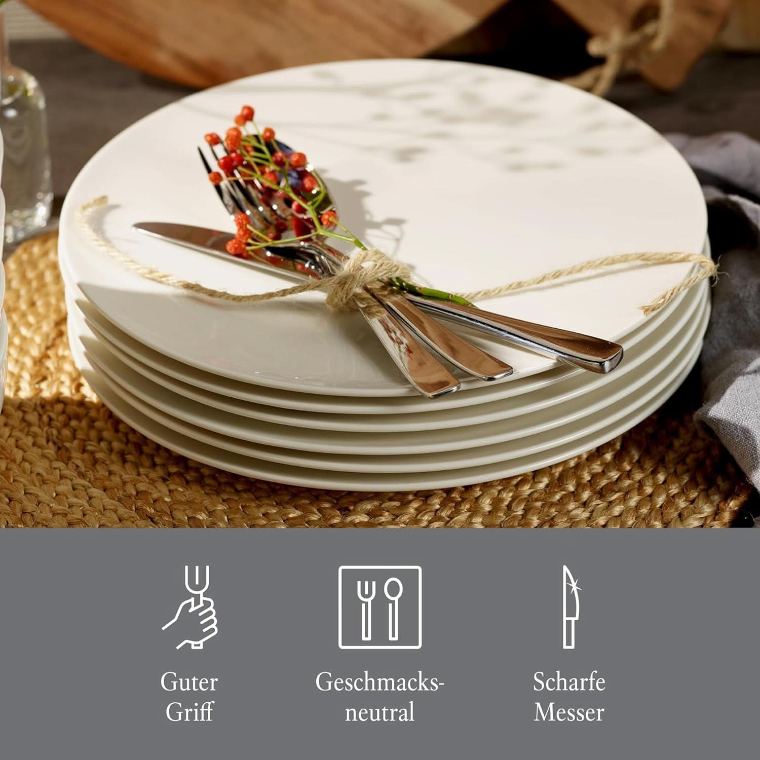 Vivo by Villeroy & Boch - Cubertería Voice Basic 30 piezas para 6 personas Naty Shop