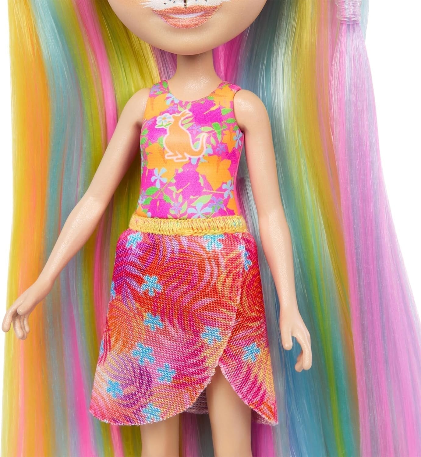 Muñecas Enchantimals, Muñeca de Pelo Sunshine Beach Deluxe y Amigo Animal, Muñeca Pequeña con Falda Desmontable y Accesorios, Regalos para Niños, HTJ70 Naty Shop Dolls