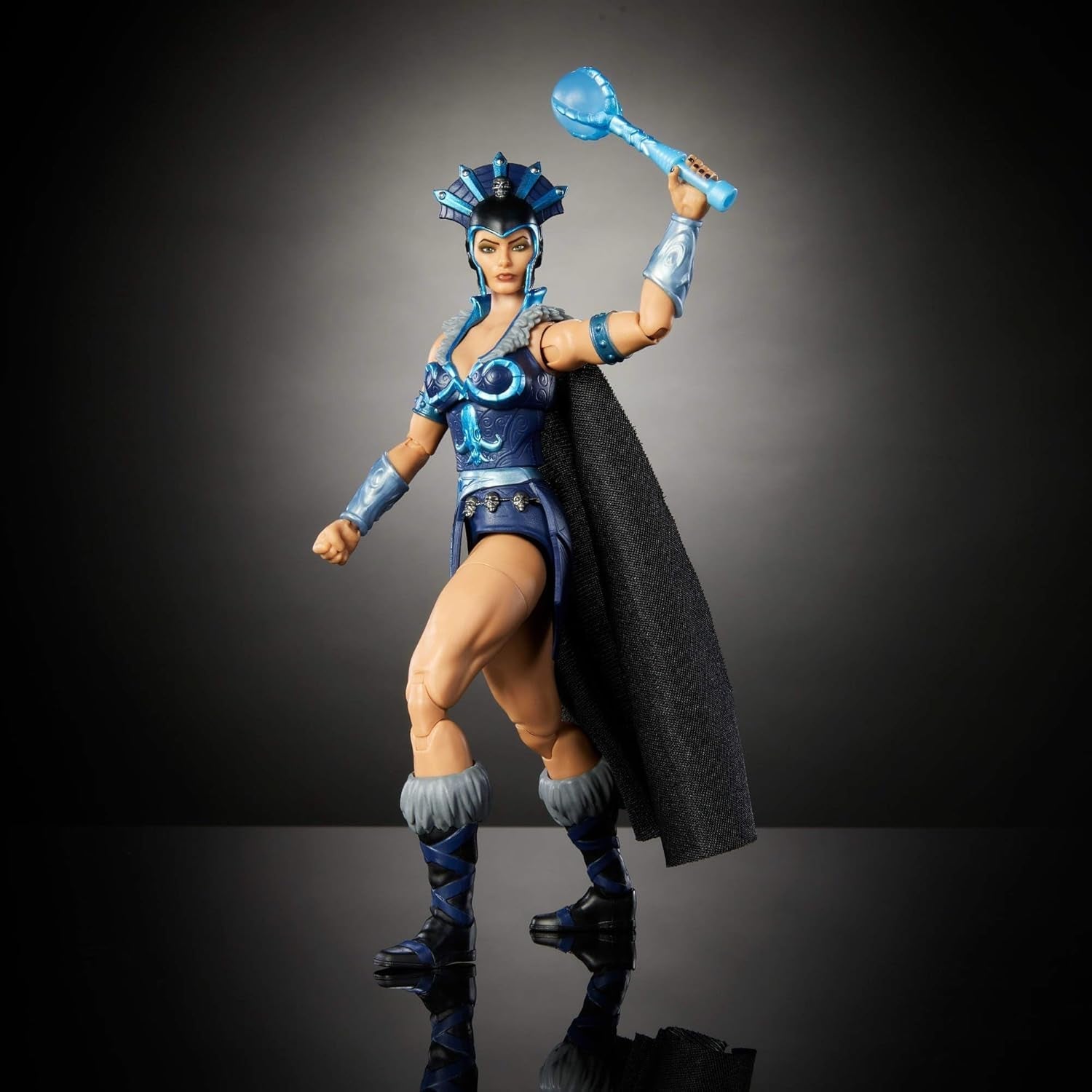 Figura de acción Masterverse de Masters of the Universe Aprox. 18cm de alto, New Eternia Evil-Lyn, Villana de juguete MOTU, Hechicera, 30 puntos de movimiento, Varita con bola de cristal, Figuras de acción JBP77 Naty Shop