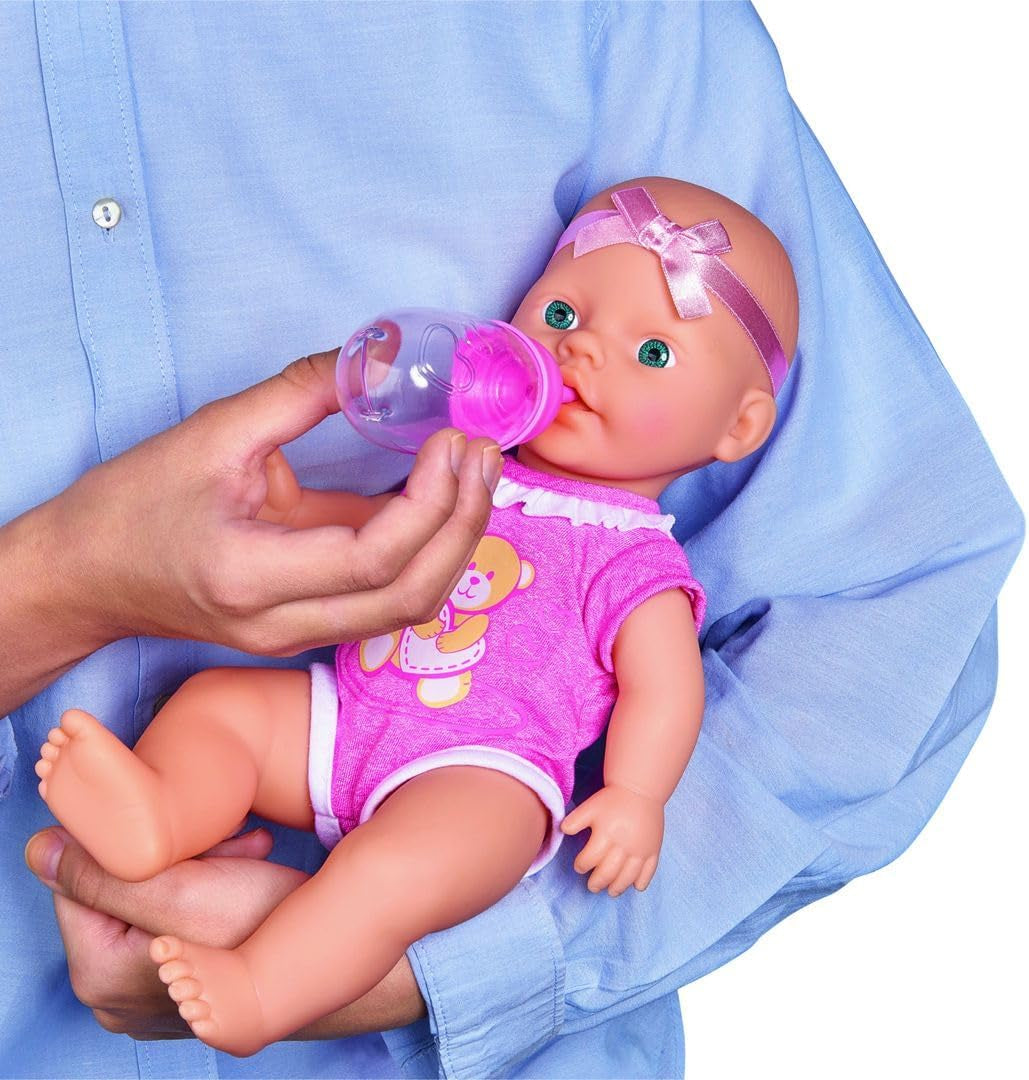 Simba 105030069 - Muñeco Recién Nacido, Muñeco Bebe y Bebe de Vinilo Completo con Certificado de Nacimiento y Accesorios, 4 Piezas, 30 cm, Muñeco Bebé, Edad 3+