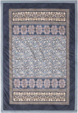 BASSETTI algodón cuadros TORCELLO color AZUL OSCURO B1 medida 135X190 Edredones y edredones Naty Shop plata 135X190