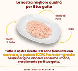 almo Nature HFC Natural - Comida húmeda para gatos - con pollo - Calidad humana, Sin gluten, Monoproteína - 55g, paquete de 6