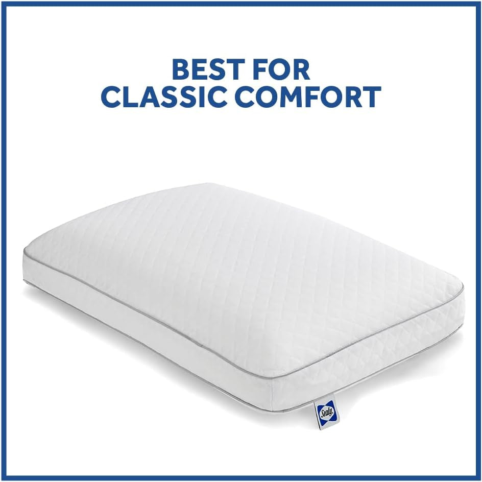 Almohada Viscoelástica Sealy Essentials Estándar Blanco 2 Piezas Naty Shop Almohadas Estándar