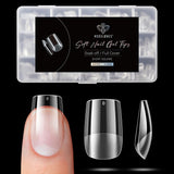 Modelones Puntas de Uñas 510 Piezas - Juego de Puntas de Uñas de Cobertura Completa, Juego de Puntas de Gel, Puntas de Uñas de Resina PMMA Prepulidas, Uñas Artificiales para Pegamento en Nail Art DIY, Squoval Corto