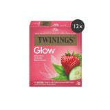 Twinings GLOW té verde de aloe vera y ortiga con biotina, mezcla de té de hierbas para el cuidado natural de la piel y el cabello, paquete de 12 (10 bolsitas cada uno)