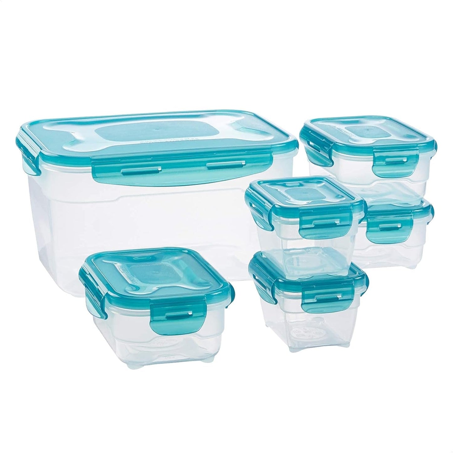 Amazon Basics Contenedores para Congelador en un Juego con Tapas Apilables a Prueba de Fugas para Frigorífico/Congelador Plástico Sin BPA Apto para Microondas y Lavavajillas 3 Cajas Transparentes de Almacenamiento de Alimentos de 1,2 L Naty Shop Individual 6 Paquetes 1 Paquete
