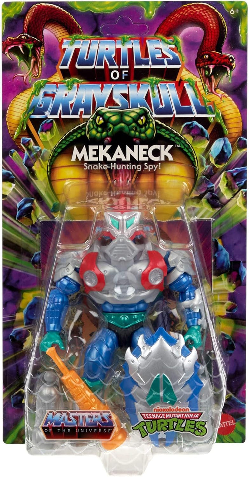 Masters of the Universe Origins Turtles of Grayskull Mekaneck Reptile Wars Figura de acción móvil, Teenage Mutant Ninja y MOTU Crossover Hero Toy, JBN00, [Multicolor] Figuras de acción Naty Shop