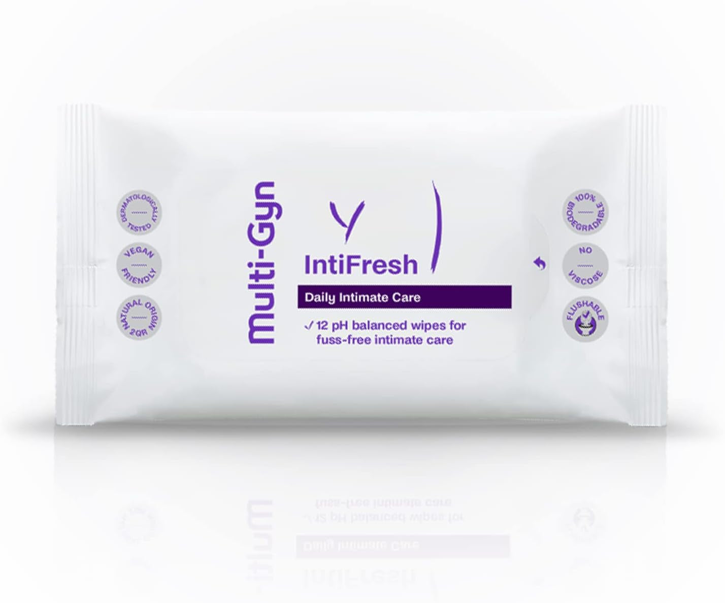 Multi-Gyn Intifresh, toallitas íntimas para uso externo, 12 toallitas húmedas