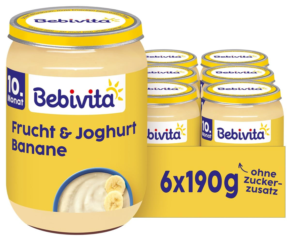 Plátanos con fruta y yogur, 190g, paquete de 6 (6x190g)