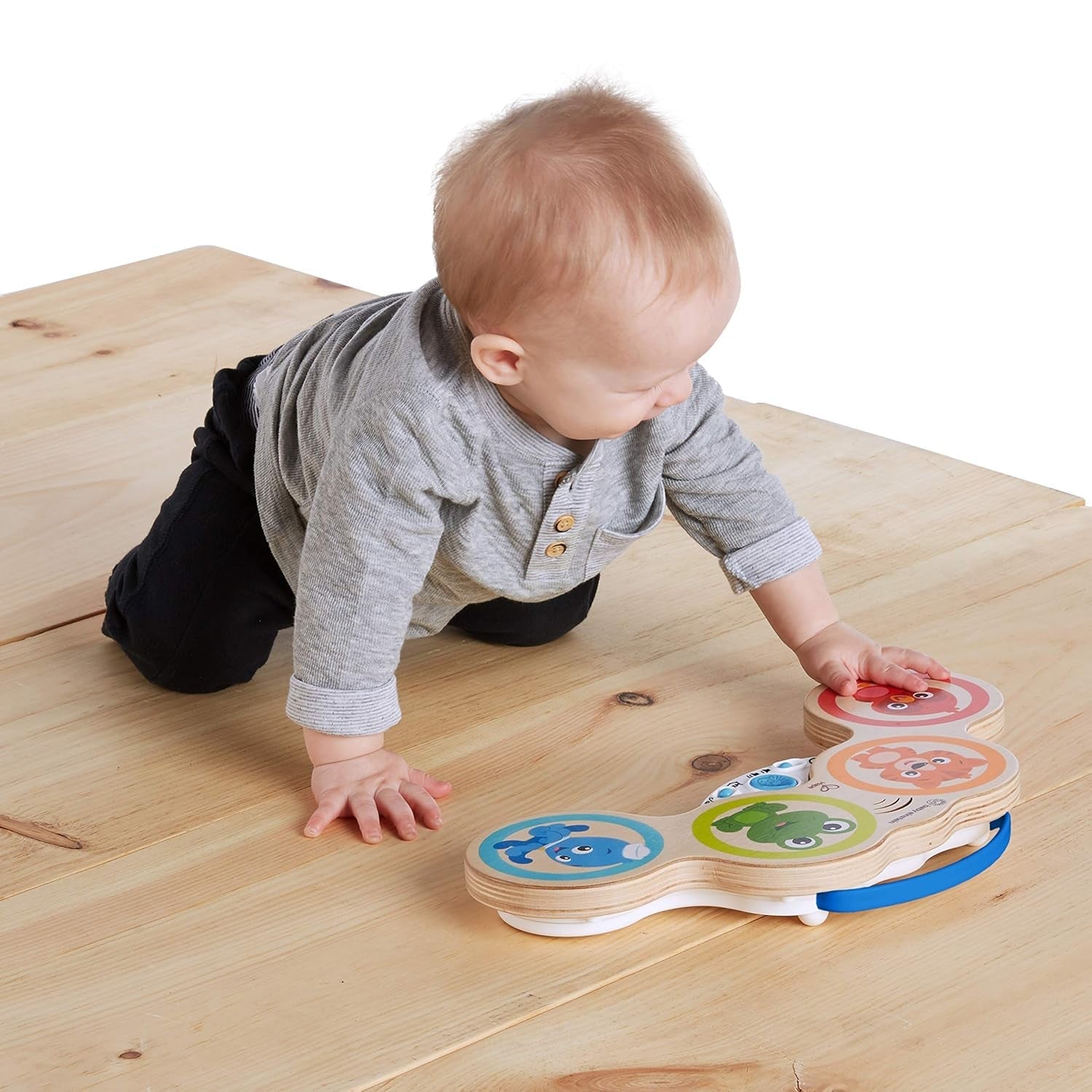 Baby Einstein Magic Touch Juguete musical con tambor de madera para 6 meses en adelante & Hape Penguin Musical Wobbler, Melodía oscilante colorida, Juguete Roly-Poly para 6 meses en adelante Bebe Toys Naty Shop