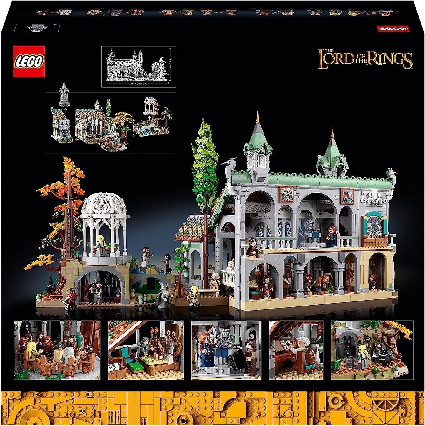 LEGO Icons El Señor de los Anillos: Rivendell - Set de colección y exhibición para adultos con 15 minifiguras únicas, incluidas Gandalf, Legolas, Aragorn y Frodo, exclusivamente en Amazon - 10316 Juegos de construcción Besuche den LEGO-Store
