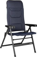 BRUNNER Rebel PRO (S-M-L) Silla plegable para camping, jardín, terraza Fabricada en aluminio, regulable en 5 posiciones, capacidad de carga hasta 150 kg, respaldo alto, negro o azul Cojines de viaje Naty Shop Título predeterminado