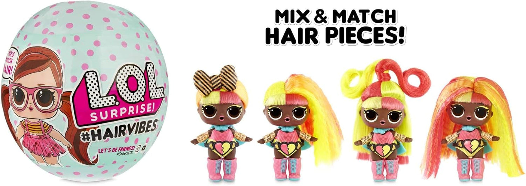 Muñecas Coleccionables LOL Surprise para Niñas - Con 15 sorpresas y peinados diferentes - Muñecas #Hairvibes
