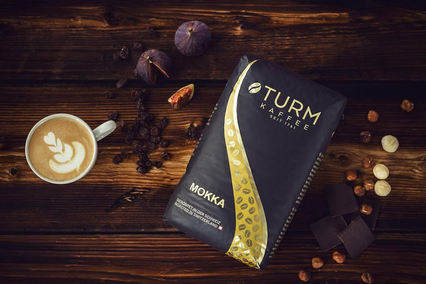 - Moca 1000g | Café fuerte para Schümli y espresso en máquinas totalmente automáticas | Granos de café tostados enteros | Con 90% de granos de Arábica