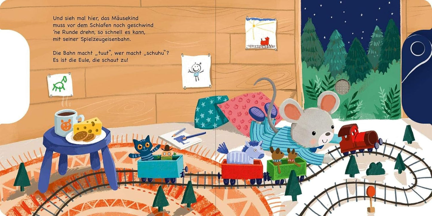 Shoo, shoo, ¡ahora tú también duermes!: Slider y 11 sonidos | Un libro innovador con sonidos deslizantes para pequeños mayores de 18 meses Bebe Naty Shop Toys