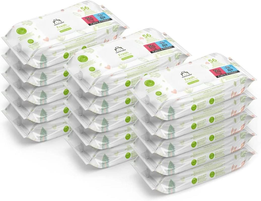 Toallitas Bebé Frescas con Aloe Vera Mama Bear Naty Shop