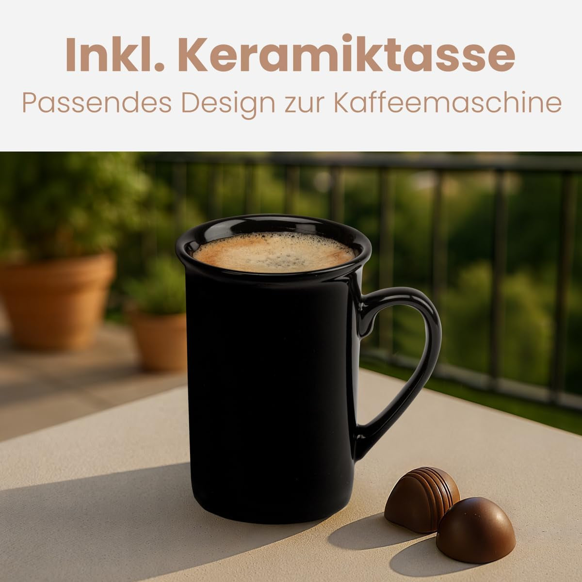 Cafetera Clatronic® de 1 taza | Máquina de café espresso perfecta para personas solteras | Cafetera espresso con filtro, incluida taza de cerámica | Pequeña cafetera espresso con filtro, ideal para viajar | KA 3356