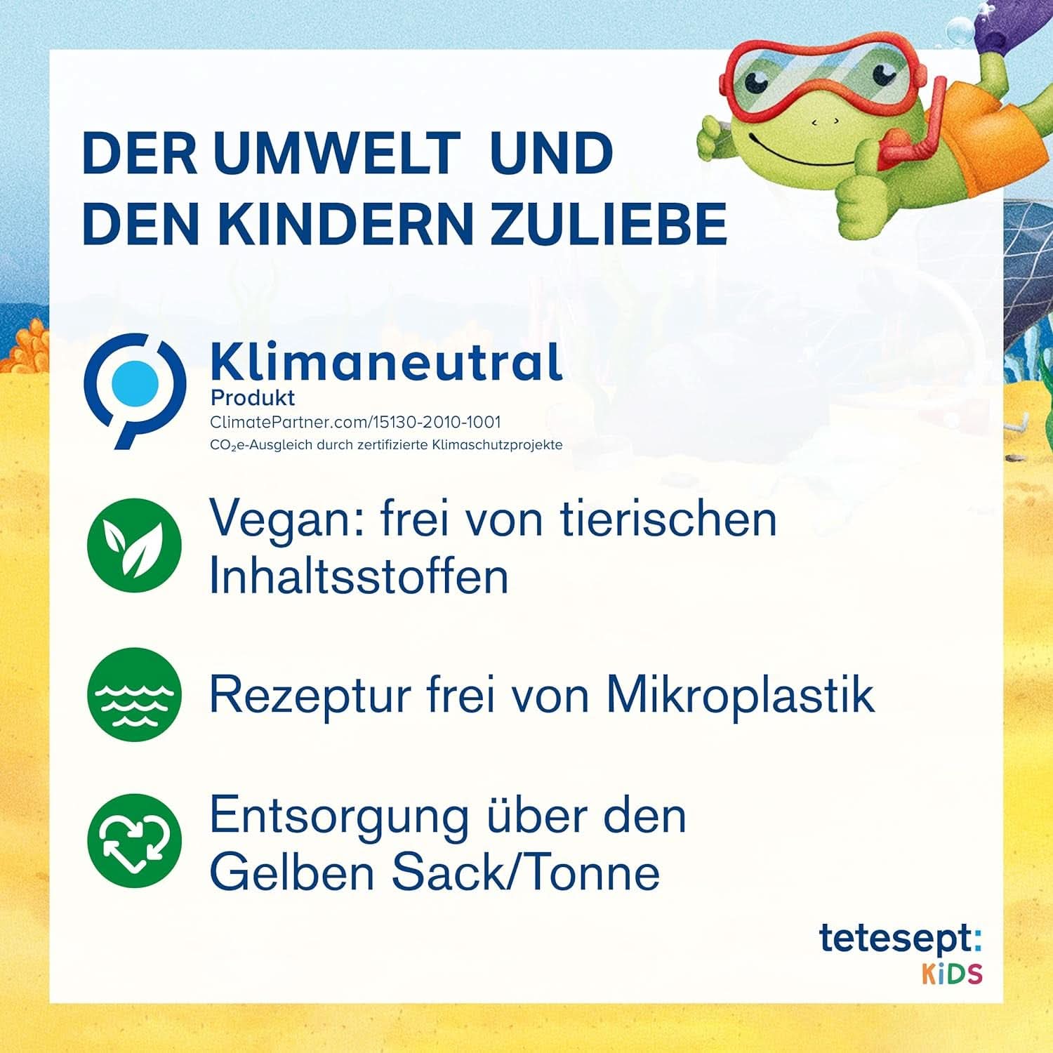 Tetesept Kids Dino - Aditivo de baño para niños, espuma, colorea el agua verde, 40 ml Naty Shop