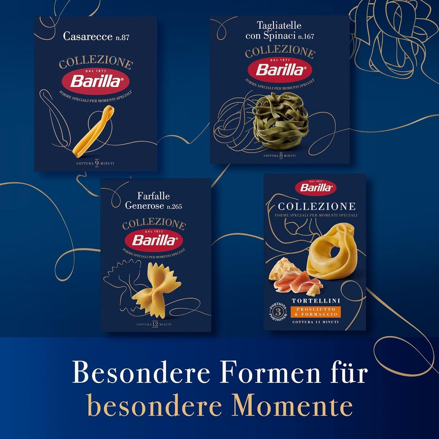 Barilla Collezione Farfalle Pasta elaborada con trigo duro de alta calidad, siempre al dente, (1 x 500 g)