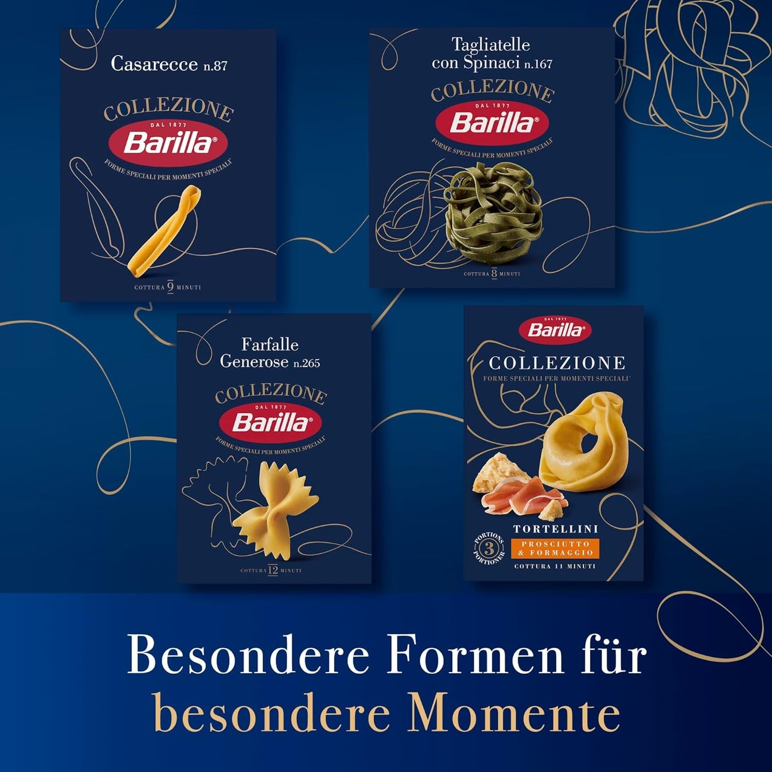 Barilla Collezione Farfalle Pasta elaborada con trigo duro de alta calidad, siempre al dente, (1 x 500 g)