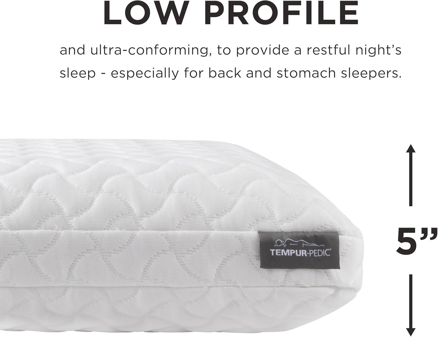 Tempur-Pedic Tempur-Cloud Almohada para dormir, estándar, blanco, 1 unidad (paquete de 1) Naty Shop Standard Pillows