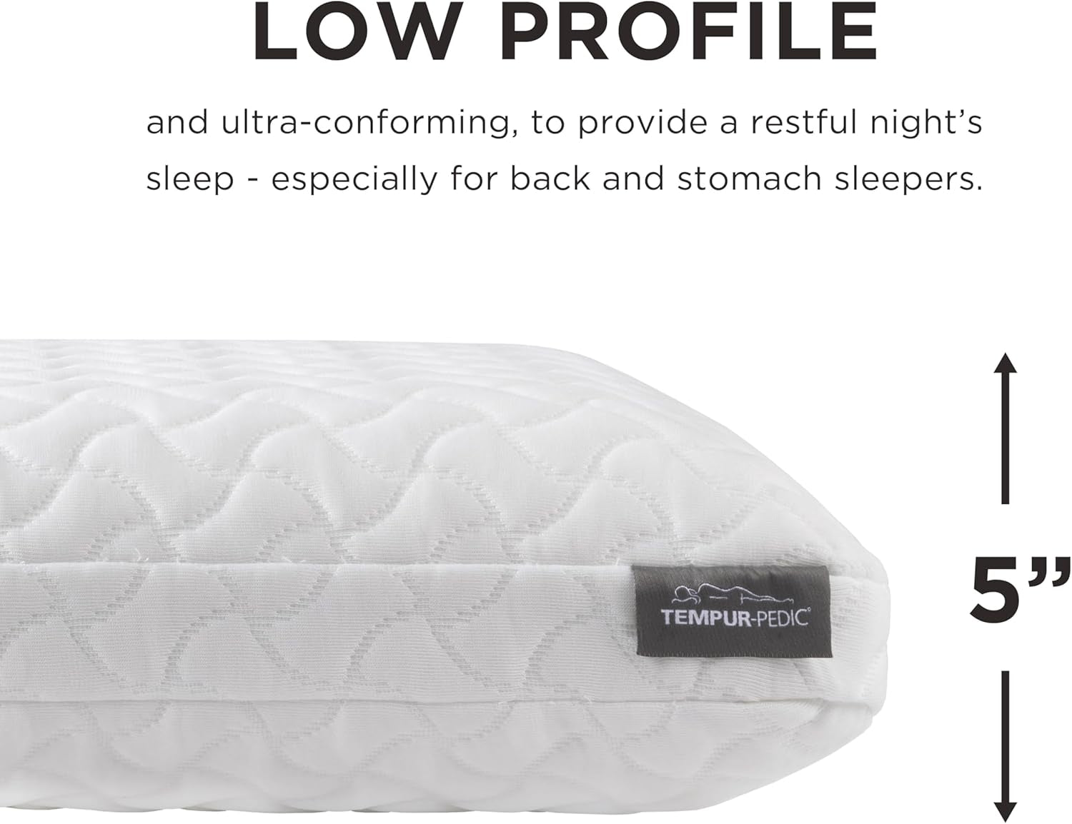 Tempur-Pedic Tempur-Cloud Almohada para dormir, estándar, blanco, 1 unidad (paquete de 1) Naty Shop Standard Pillows